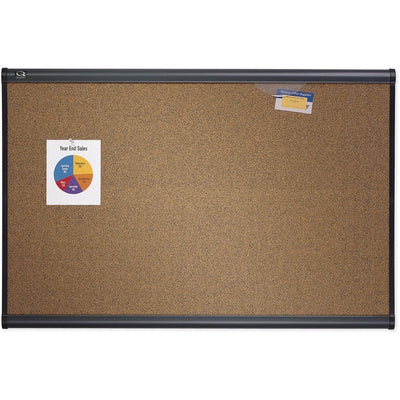 Quartet Prestige Coloured Cork Bulletin Board, Graphite Finish Frame, 3' x 2' (QRT3413822437)