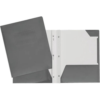 3 FAST.-2 POCK. GREY LAMIN. REPORT COVER (GCI34200GY)