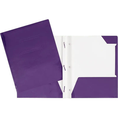 3 FAST.-2 POCK. PURPLE LAMIN. REPORT COV (GCI34200PE)