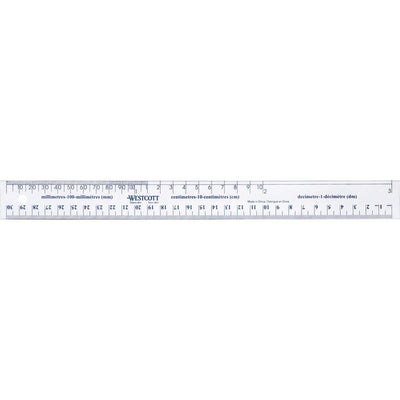Westcott 30cm Flexible Vinyl Ruler (ACM40830)