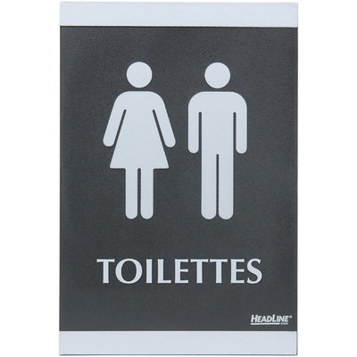 SIGN 6X9 FRENCH, TOILETTES (USS5849)