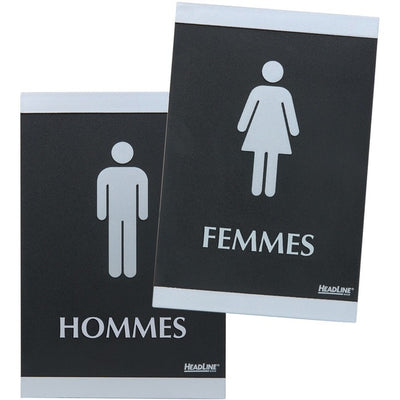 SIGN 6X9 FRENCH FEMMES/HOMMES (USS5850)