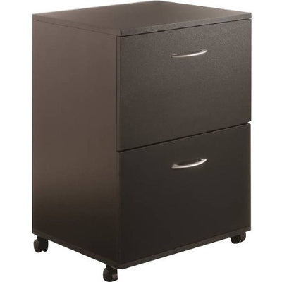 Nexera Essentials Mobile Filing Cabinet, 2-Drawer, Black (MFI6093)