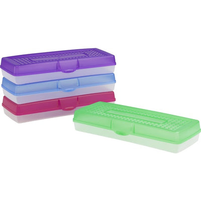 Storex Stretch Pencil Box, Assorted Colors (12 units/pack) (STX61620U12C)