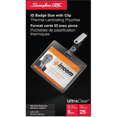 5mil. PRE-PUNC. BADGE LAMI. POUCHES (GBC6447402109)