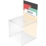 Deflecto 66001 Suggestion/Coin Box with 203mm x 375mm Sign Holder (DEF66001)