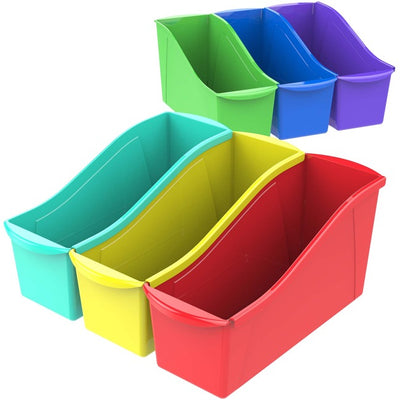 Storex Large Book Bin, Assorted Colors (STX70110U06C)