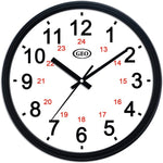 12/24 HOURS BLACK WALL CLOCK (GCI81298)