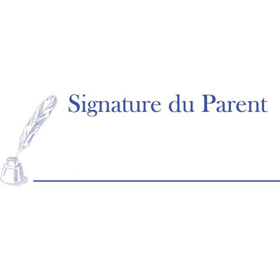 STAMP FRNCH SIG.DU PARENT BLEU (TRO97056)