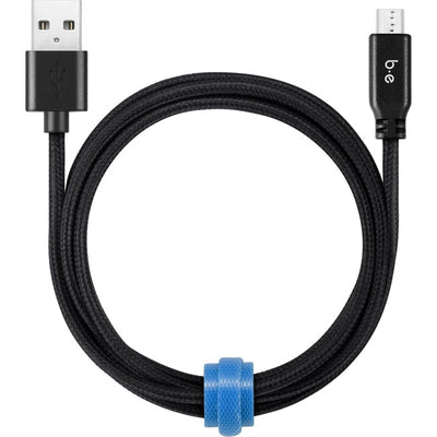 Blu Element Braided Charge/Sync Micro USB Cable 4ft Black (BEEB4MICBK)