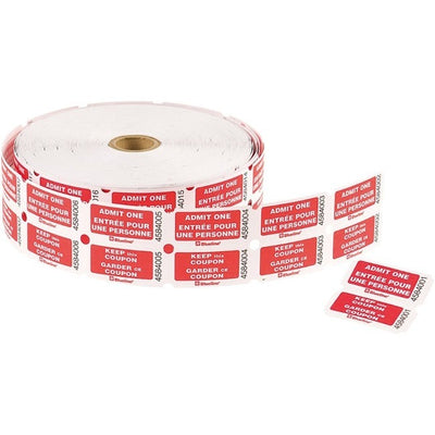 Blueline Admit One Tickets - Bilingual (BLIDA1CF-RD)