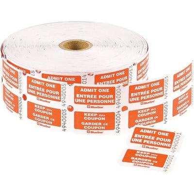 ADMIT ONE SGL+CPN *ORNG BILING (BLIDA-2CF-OE)