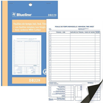 Blueline Individual Time Sheets (BLIDB229)