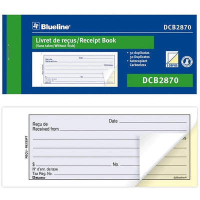 Blueline Receipt Book (BLIDCB2870)