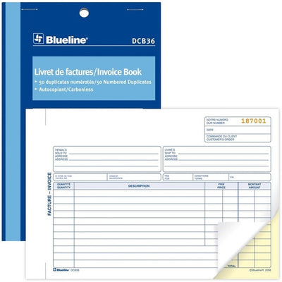 Blueline Invoices Book (BLIDCB36)
