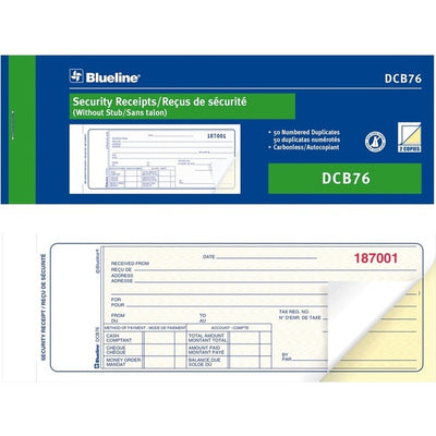 Blueline Security Receipts Book (BLIDCB76)