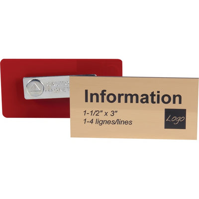 ENGRAVED PIN1-1/2X3"CUSTOM MAGNET (ADKEP03A)