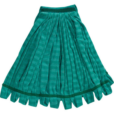 Rubbermaid Commercial 24 OZ Microfiber Tube Wet Mop, 1" Headband, Green (RUB267435)