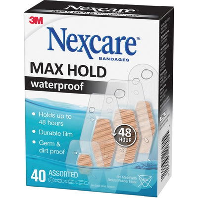 Nexcare Max Hold Waterproof Bandages (MMMMHW-40-CA)