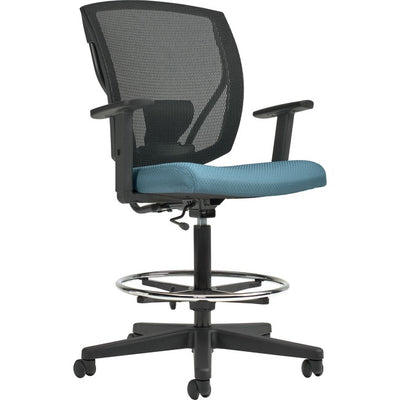 Offices To Go Ibex | Upholstered Seat & Mesh Back Drafting Task Chair with Arms (GLB376640)