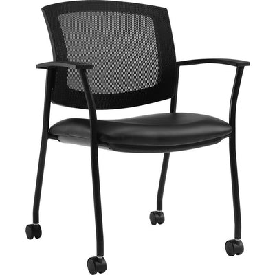 Offices To Go Ibex | Upholstered Seat & Mesh Back Guest Chair on Casters (GLB351700)