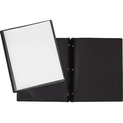 3 FAST.-2 POCK. BLACK VIEW POLY REPORT C (GCIPFDT2ST-BK)