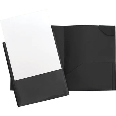 2 POCK. BLACK VIEW POLY REPORT COVER (GCIPFPL2ST-BK)