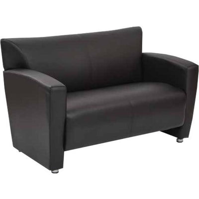 41.50" (1054.10 mm) Seat Width - 51.50" (1308.10 mm) x 29.25" (742.95 mm) x 32" (812.80 mm) Overall Dimension - Faux Leather Black, Plush Seat - Faux Leather Black Back - 1 Each (OSPSL2912S-U6)