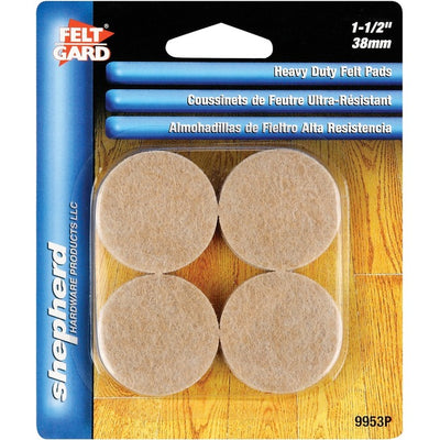 FELT PAD 1" 1/2 DIAM. PKG 8 CARD (SDU9953P)