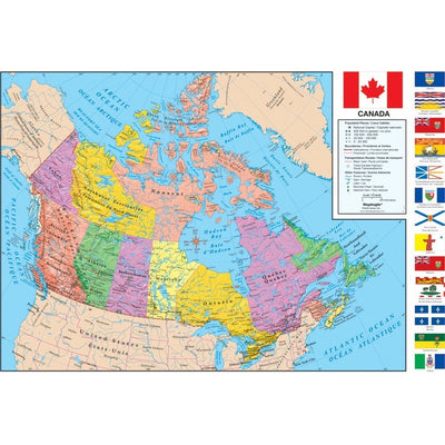 MAP OF CANADA PLAST.49X33"BIL. (REP72117)