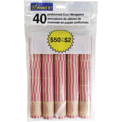 COIN TUBE $2, 40/PK (DDNCT-40200)