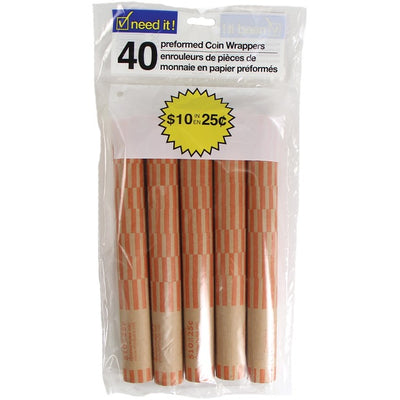 COIN TUBE $.25, 40/PK (DDNCQ-40025)