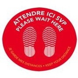 FLOOR SIGN BIL.WAIT H.12X12" (NVX553461)