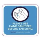 WALL SIGN,ENG,SANITIZE,12X12" (NVX558882)