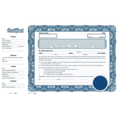 CERT.SHARE FED.FRENCH BLUE (ECXFFBL-59301)