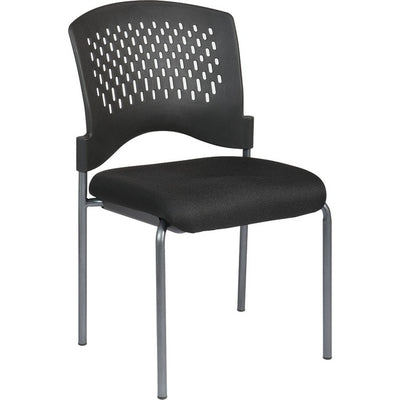 ProLine II Titanium Finish Armless Visitors Chair with Ventilated Plastic Wrap Around Back (OSP8620-30)