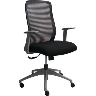 CHAIR MB BLK MESH BACK,BK SEAT (HZNA-57-BLK)