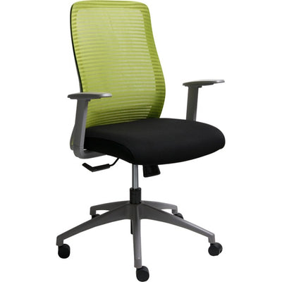CHAIR MB GRN MESH BACK/BK SEAT (HZNA-57-GR)