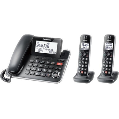 Panasonic KX-TGF872B DECT 6.0 Corded/Cordless Phone - Black (PANKXTGF872B)