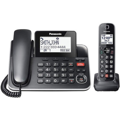 Panasonic KX-TGF870 DECT 6.0 Corded/Cordless Phone - Black (PANKXTGF870B)