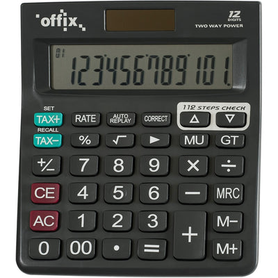CALC.OFFIX 12 DIG.+TAX D-TOP (MGE1080911200)