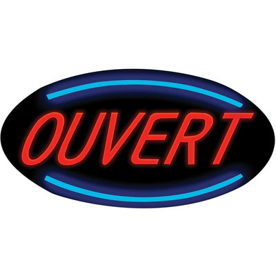 OVAL OPEN SIGN LED,FRENCH (RSIRSB-1330F)
