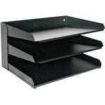DESK TRAY MTL 3-TIER LGL,BLACK (FCCFC-253-0)