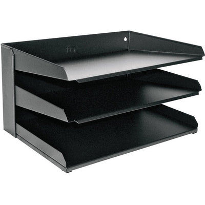 DESK TRAY MTL 3-TIER LGL,BLACK (FCCFC-253-0)