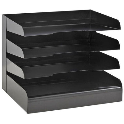 DESK TRAY MTL 4-TIER LGL,BLACK (FCCFC-254-0)