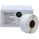 LW LABEL 1 1/8" X 3 1/2" CLEAR (DNSDY30254)