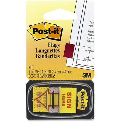 Post-it&reg; Sign Here Printed Flags (MMM680-9)