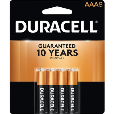 Duracell Coppertop Alkaline AAA Batteries (DURMN2400B8Z)