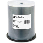 Verbatim 95252 CD Recordable Media - CD-R - 52x - 700 MB - 100 / Pack - White (VER95252)