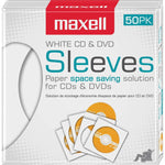 Maxell White CD / DVD Sleeves (MAX190135)